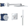 GROHE Grohtherm SmartControl sprchový systém pod omietku s termostatom, horná sprcha 2jet 310 x 310 mm, tyčová ručná sprcha 1jet, chróm, 34706000