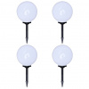 vidaXL Vonkajšie LED lampy k chodníku so špicatým hrotom 4 ks 30 cm 277116