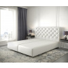 Boxspring posteľ Dream-Great 140x200 cm imitácia kože biela
