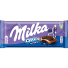 Milka Oreo sendvič mliečna čokoláda s kakaovými sušienkami s vanilkovou príchuťou 92 G
