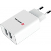 Swissten Síťový Adaptér Smart Ic 2X Usb 2,1A Power + Datový Kabel Usb / Type C 1,2 M Bílý 22053000