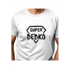 Pánske tričko biele - Super dedko 3XL