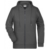 James&Nicholson Dámska mikina JN8025 Graphite (Solid) L