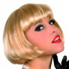 Kostým, maska - Parochne vlasy krátke blondínka tino s ranami (Krátka parochňa Blond Bob Bang Rovné vlasy)