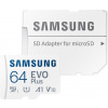 SAMSUNG EVO Plus MicroSDXC 64GB + SD Adaptér / CL10 UHS-I U1 / A1 / V10 MB-MC64SA/EU