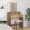 zahrada-XL Toaletný stolík Hnedá 79 x 41 x 140 cm Kompozitné drevo 865171
