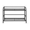 Regál / botník kov 2 poschodia čierny EVOLUTION L2