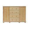 Casarredo DK-120 komoda s 4 zásuvkami bez morenia borovica