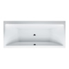 LAUFEN Pro pravouhlá vaňa akrylátová, odtok v strede, 1800 x 800 x 460 mm, biela, H2329500000001