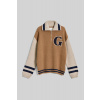 SVETER GANT WOOL NEPS LETTERMAN HZ WARM KHAKI