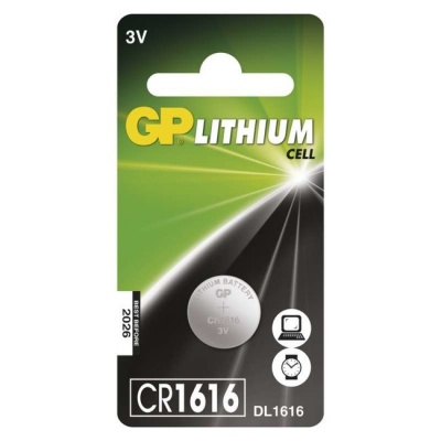 Lítiová gombíková batéria GP CR1616 1042161611