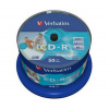 Médium Verbatim CD-R 700MB 80min 52x Crystal WIDE Printable 50-cake