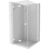 Mexen Lunar-F, skladací sprchový kút ľavý 70 x 70 cm, 8mm číre sklo, biely profil, 836-070-070-20-00-L