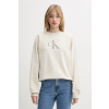 Calvin Klein Jeans mikina dámska s bavlnou LV047B234G béžová XXS