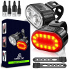 Osvetlenie bicykla LTC M221 / LAMPA NA BICYKEL PREDNÁ A ZADNÁ SADA 800 lm USB