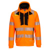 PORTWEST Mikina s kapucí DX484 Hi-Vis na zip, reflexní POR-DX484OBR5XL 5XL Oranžová/černá