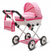 Luxusný detský kočík pre bábiky New Baby COMFORT zlato-čierny Ružová