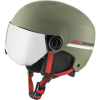 Dětská helma ALPINA ZUPO VISOR Q-LITE A9229 Olive-Red Matt 24/25 velikost 48-52