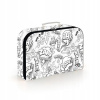 Oxybag Kufrík lamino 34 cm - Komiks White