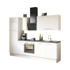 Kuchynská linka Optifit Rurik986 270 cm farba čela biela lesk farba korpusu biela matný