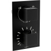 MEXEN Cube Termostatická batéria sprcha/vaňa 2-output čierna (77502-70)
