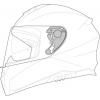 iXS Helmet visor mechanism iXS RAPID 1.0 FF X1-390003-VIS-MEC