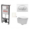 Cenovo zvýhodnený závesný WC set Alca do ľahkých stien / predstenová montáž + WC SAT Brevis SIKOASW2