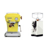 Ascaso Dream PID, Sun Yellow + Eureka Mignon Perfetto, CR white