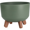 Progarden Květináč na nožkách kulatý 24 cm zelená KO-Y89300580