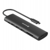 SWISSTEN USB-C HUB 7-IN-1 (USB-C 100W, HDMI 4K, 1x USB-A 3.0, 2x USB-A 2.0, SD, MICRO SD) ALUMINIUM (44040202)