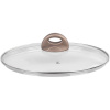 Pokrievka MagicHome Coffee Brown Line, sklenená, 24 cm