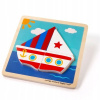 Bigjigs Toys vkladacie puzzle Plachetnica