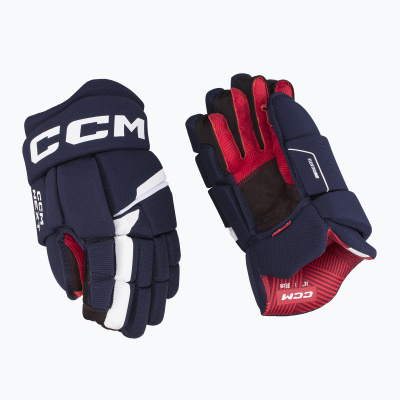 Detské hokejové rukavice CCM Next YTH navy/white (9'')