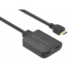 PremiumCord HDMI 2.0 Mini Splitter 1-2 Pigtail 4Kx2K@60Hz HDCP2.2 Downscaler khsplit2h