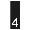 Lakované číslo domu 4