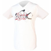 Pearl W1045 White V-Neck T-shirt Splatter Logo - velikost XL Uni-Sex