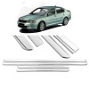 Nerez leštené bočné lišty dverí 4 ks s podlepením Škoda Octavia II 2004-13 (sedan aj kombi)