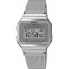Strieborné hodinky Casio Vintage A700WEM-7AEF stopky