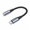 Adaptér Ugreen AV161 pre slúchadlá s 3,5 mm mini jack konektorom / USB-C, 10 cm - sivý