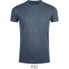 SOL's Collection Tričko Imperial Fit, slim fit, krátký rukáv, pánské COT250580t5605-heather den 2XL Melír denim modrá