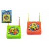 Teddies Hra ryby/rybář magnetická plast 10x10cm na natažení 3 barvy na kartě 15x20x3cm