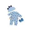 LullaBaby Overal pre bábiky modrý s doplnkami