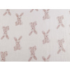 Mušelín / dvojitá gázovina zajíček Varianta: bunny bílá béžová, Balení: 1 m