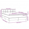 vidaXL Posteľný rám boxsping s matracom tmavozelený 140x220 cm zamat - Zelená - 246931-262054