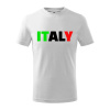 Italy Nápis - Tričko detské bavlnené - 104-110cm / 3-4 roky ( Biela )