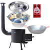 Green Home kotlík na guláš nerez 0,8 mm 22 l INOX, Green Home pokrievka nerez INOX, Paella wok panvica hlboká WOK 45 cm, Green Home žiaruvzdorná kotlina 42 cm PLUS 600, Andras sladká paprika GURMÁN 50