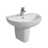 Umývadlo Kolo Rekord: B=60cm, T=45.5cm, Otvor pre batériu=V strede, biela, Geberit, K91160000