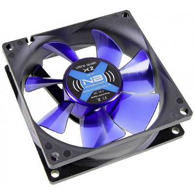 NoiseBlocker BlackSilent Fan X2 PC větrák s krytem černá (š x v x h) 80 x 80 x 25 mm