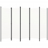 vidaXL 5-panelový paraván biely 250x180 cm - Biela - 99645-61789