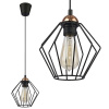 GALAXY Závesné stropné svietidlo čierno-medené priemyselné E27 1642 TK Lighting